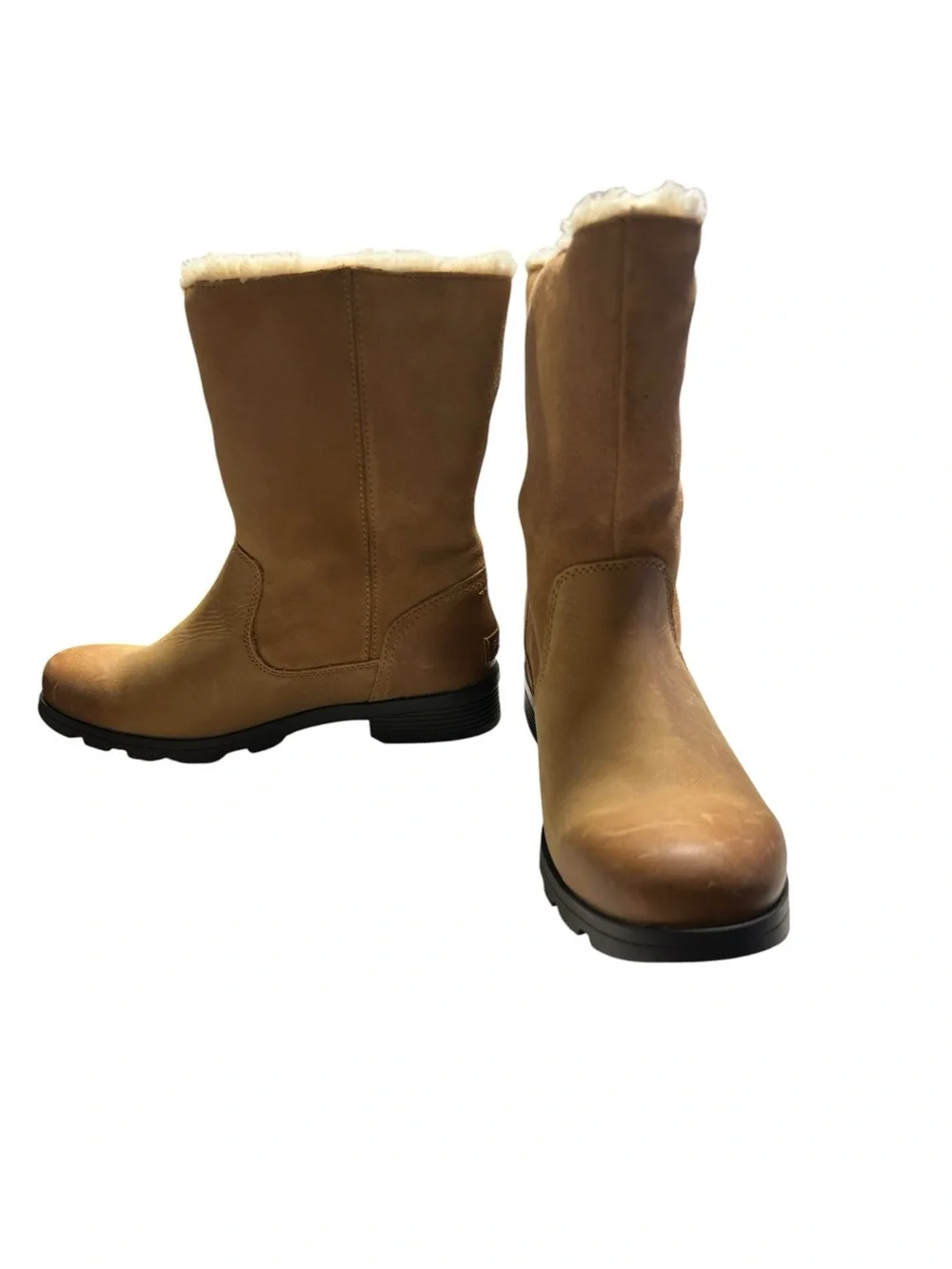 SOREL Emelie Fold Over Waterproof Boots NWT Camel Size 8.5 Cabin Core Gorp Core